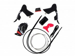 schaltgruppenset sram red e-tap axs 1xd1 12-f,rd,sw/akku,sh,ladegerät/kabel,guide