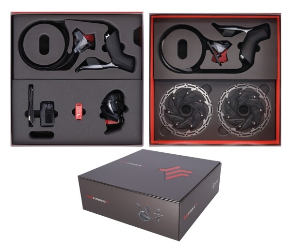 schaltgruppenset sram force e-tap axs 1x 1xd1,hrd,fm,160rotor,sw+akk.sh,hyd.db