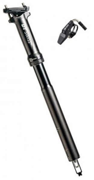 teleskopsattelstütze dt swiss d232 aluminium, schwarz,  ø 30,9mm, 400mm