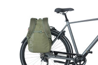 fahrradrucksack basil flex waldgrün, hook on-system, 33x17x52cm