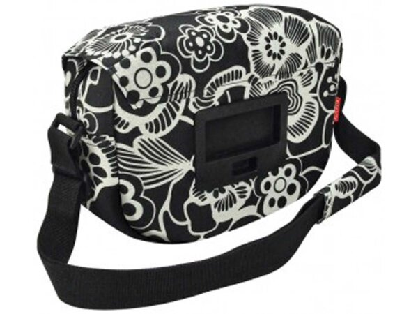 schulter-tasche klickfix fun bag fleur/schwarz, 25x19x8cm, ohne lenkerad.