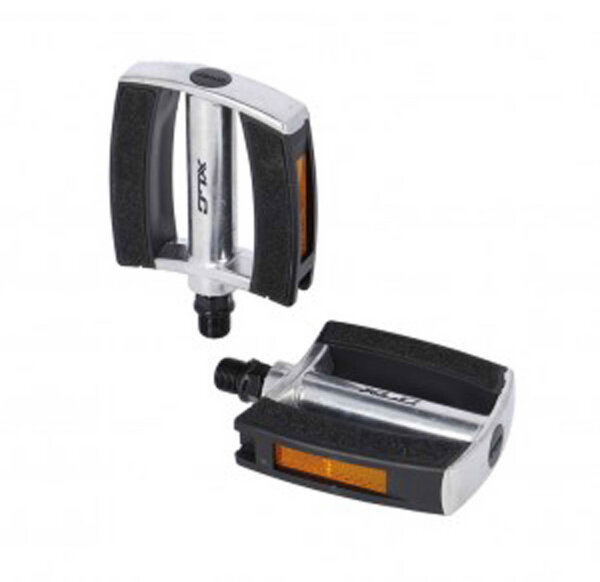 XLC City-/Comfort-Pedal PD-C21 Aluminium, Sandblock, silber/schwarz