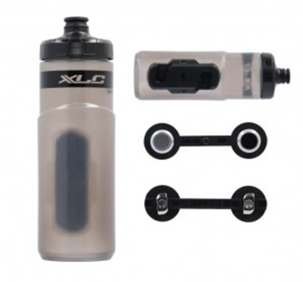 XLC MRS MY 21 Trinkflaschen Set MR-S12 600ml,transparent,inkl Fidlock Adapter