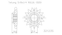 ESJOT Antriebsritzel "32123" 520, Stahl...