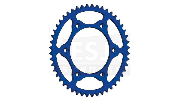 ESJOT Kettenrad "32065" Superlight 520, Stahl. Ext 50 Zähne, blau