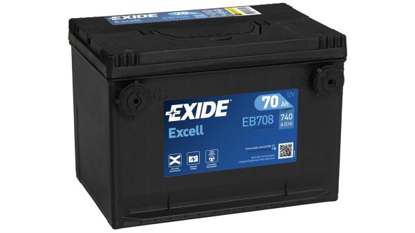 EXIDE Starterbatterie "Excell", CA-CA, Magic Eye Ladekontrollanzeige