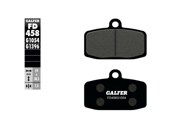 GALFER Bremsbelag "FD458" G1054, Organis