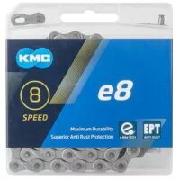 KMC Kette e8 Turbo EPT, 7-/8-fach, 122 Glieder, dark silver