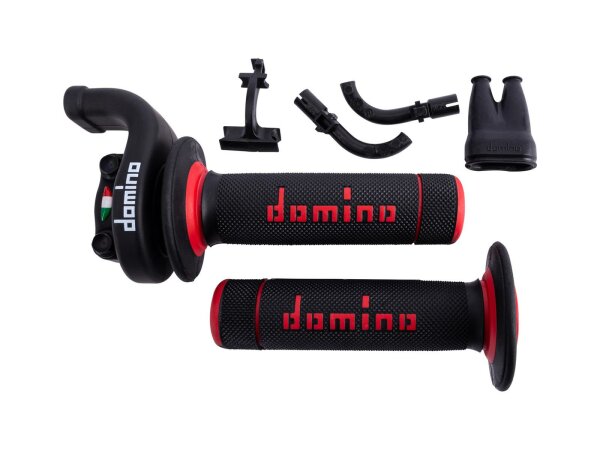 DOMINO Gasgriffarmatur "KRE03" Offroad Racing Kurz schwarz, inkl.