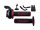 DOMINO Gasgriffarmatur "KRE03" Offroad Racing Kurz schwarz, inkl.