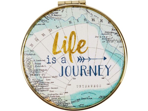 Taschenspiegel "Life is a journey" Reisezeit