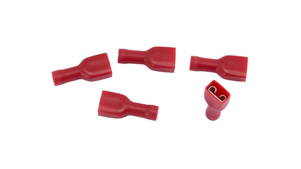 Flachsteckhülse Vollisolierter Quetschve 0,25 - 1,0 mm², rot (DRESSELHAUS), Abgabe nur in Packung zu 5 Stück, Preis per Packung