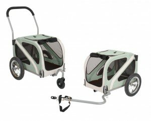 fahrradanhänger dog mini 12" für achsmontage schlamm/beige           