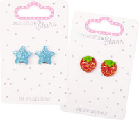 Ohrclips Summertime beautiful Stars, sort.