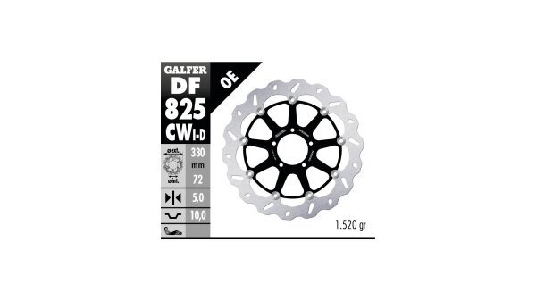 GALFER Wave Bremsscheibe "DF825", Typ CW - schwimmend, links