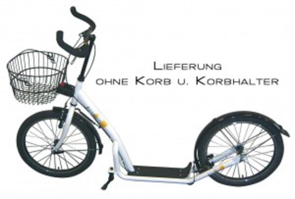 City Roller Travel Star 20",weiß, Aufnah. f. Klickfix-Korbhalter