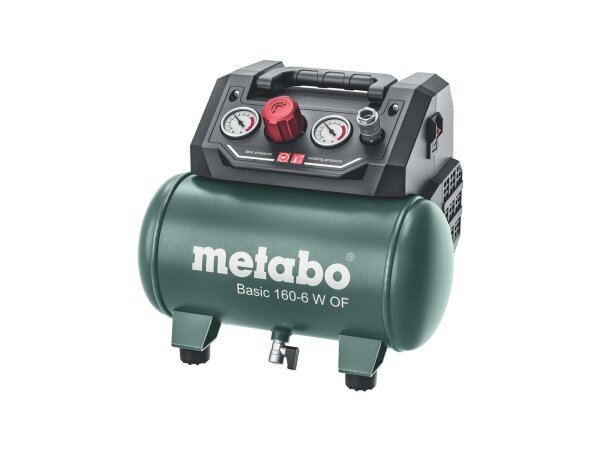 METABO Kompressor "Basic 160-6 W OF" Ölloser Kolbe grün / schwarz