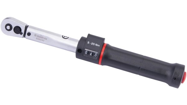 BIKESERVICE Drehmomentschlüssel 1/4", 5 - 25 Nm, U BS80083