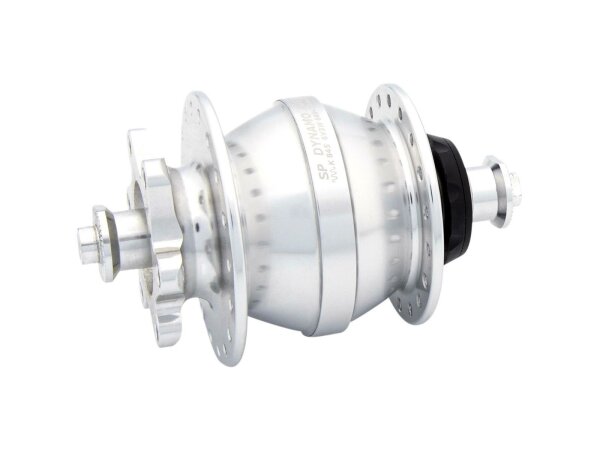 SHUTTER PRECISION Nabendynamo "PD-8" Für 36 Loch, silber, Hohlachse (Sonderposten, lose)