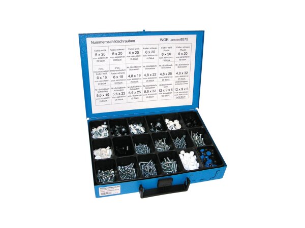 DRESSELHAUS Nummernschildschraubensortiment Schrau 540-tlg.