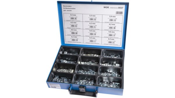 DRESSELHAUS Blechmutternsortiment Metrisches Gewin 300-tlg.