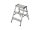 BRENNENSTUHL Doppelstufenleiter, Aluminium, max. Belastung 1