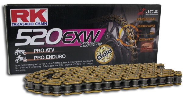 RK Kette "GB520EXW - ATV" (5/8x1/4) XW-Ring Premiu 112 Glieder Ni