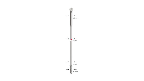 ALPINA Speiche ED, Ø 2,34 / 2,00 mm, Edelstahl Mit 264 mm lang