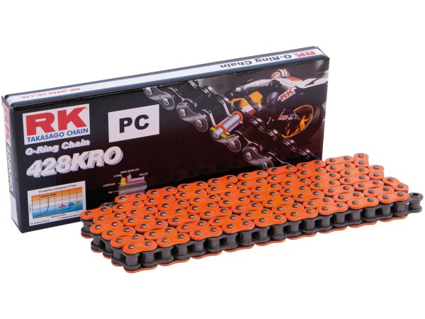 RK Kette "428KRO" 1/2 x 5/16 O-Ring Kette Zugkraft 138 Glieder, o