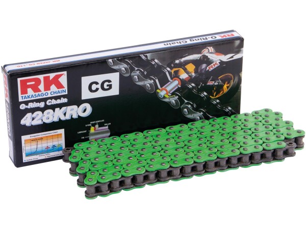 RK Kette "428KRO" 1/2 x 5/16 O-Ring Kette Zugkraft 128 Glieder, g