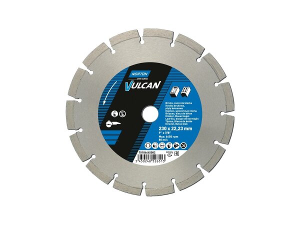 NORTON Trennscheibe "Vulcan Universal" Diamantsche 230 x 2,5 x 22