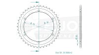 ESJOT Kettenrad "35008" 530, Stahl, schwarz 42...