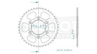 ESJOT Kettenrad "32054" 520, Stahl, schwarz 42...