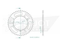 ESJOT Kettenrad "32099" 520, Stahl, schwarz 45...