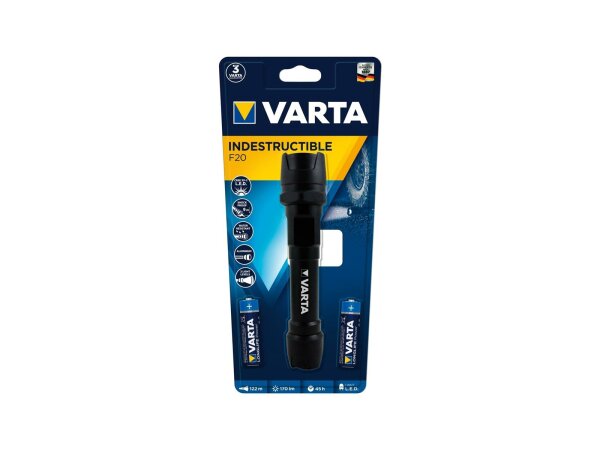 VARTA Taschenlampe "Indestructible F20", Batteriebetrieben, 