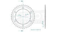ESJOT Kettenrad "32047" 520, Stahl, schwarz 40...