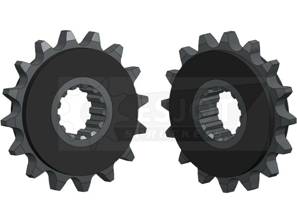 ESJOT Antriebsritzel "35023" 530, Stahl 16 Zähne, gumm