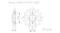 ESJOT Antriebsritzel "32152" 520, Stahl...