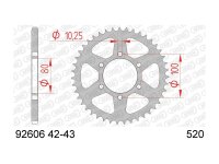 AFAM Kettenrad "92606" 520, Stahl, silber 43...