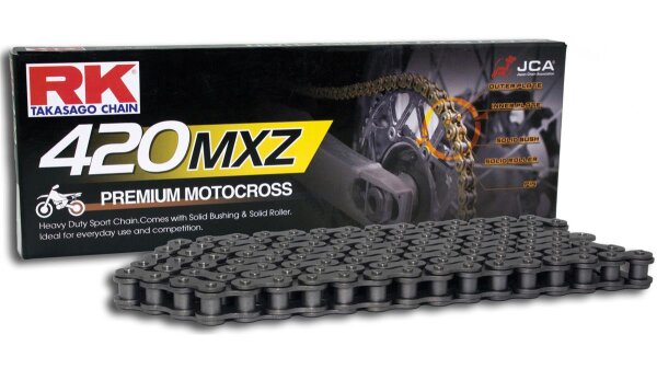 RK Kette "420MXZ" 1/2 x 1/4, MX-Racing Kette, Zugk 144 Glieder