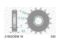 AFAM Antriebsritzel "21602" 530, Stahl gummiert...