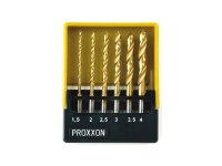 PROXXON Spiralbohrersatz HSS, 6-teilig, Schaft Ø 3...