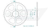 ESJOT Kettenrad "13004" 420, Stahl, schwarz 47...