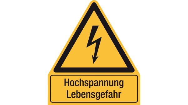 MARAHRENS Warnschild "Hochspannung Lebensgefahr" 2 PVC