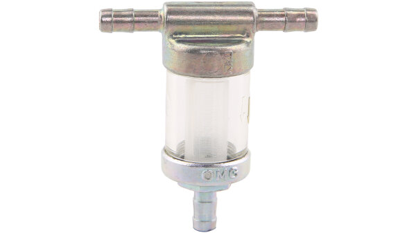 OMG Benzinfilter Metall, für Motorräder, Mofas und Schlauchanschl
