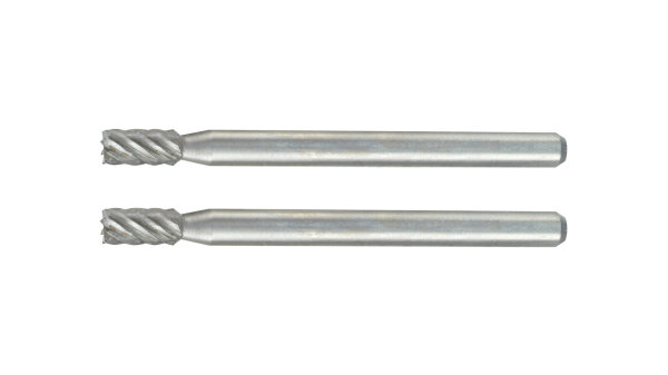 PROXXON Frässtiftsatz Für NE-Metalle, Kunststoff,  2x Zylinderfor