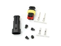 Steckverbindung 2-polig, 0,75-1,5 mm² Set mit schwarz