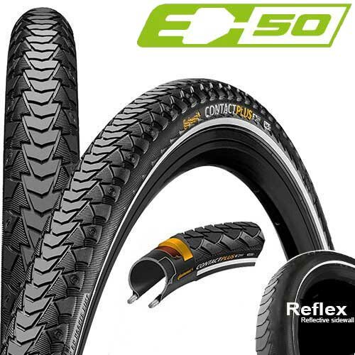 40-622 CONTACT Plus, E-50, Draht, Reflex schwarz, Continental, 0101816