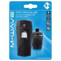 USB-Akkulampe Apollon K 30, M-Wave, schwarz, mit K~, Messingschlager, 220404