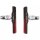 Bremsschuh M-Wave BPR-VC-Dual, V-Brake schraub, asymm, schwarz, 72mm, 1 Paar, für Alufelge, Messingschlager, 361021